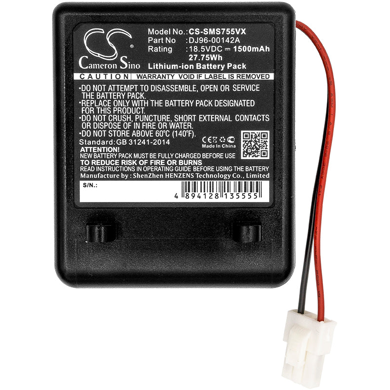 Replacement Battery for Samsung SS7550 – Vacuum – 1500mAh / 18.5V