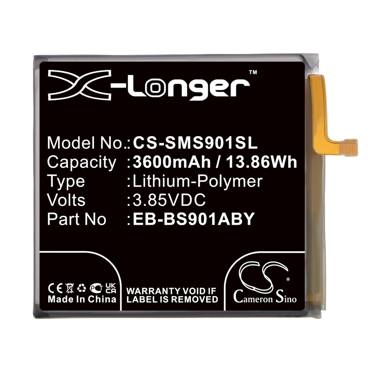 Replacement Battery for Samsung  Galaxy S22 5G – Mobile, SmartPhone – 3600mAh / 13.86Wh / 3.85V