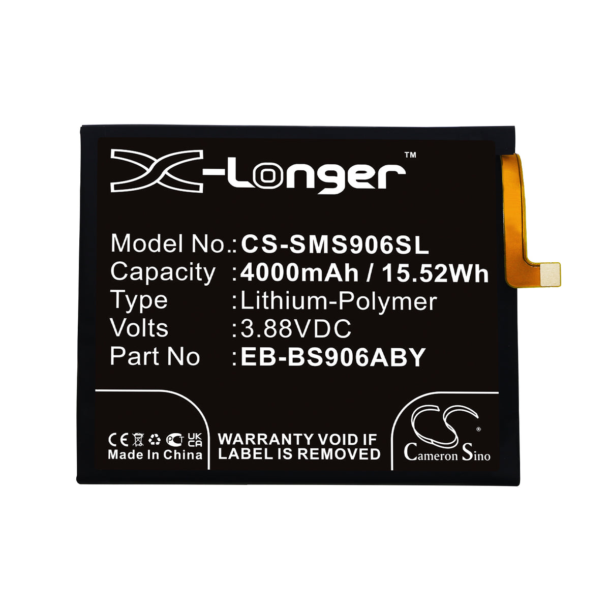 Replacement Battery for Samsung Galaxy S22 Plus 5G – Mobile, SmartPhone – 4000mAh / 3.88V