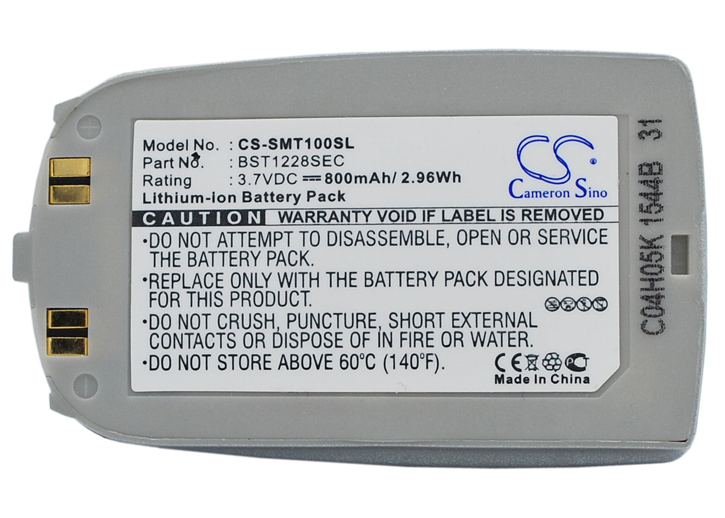 Replacement Battery for Samsung SGH-T100 – Mobile, SmartPhone – 800mAh / 3.7V - image 5