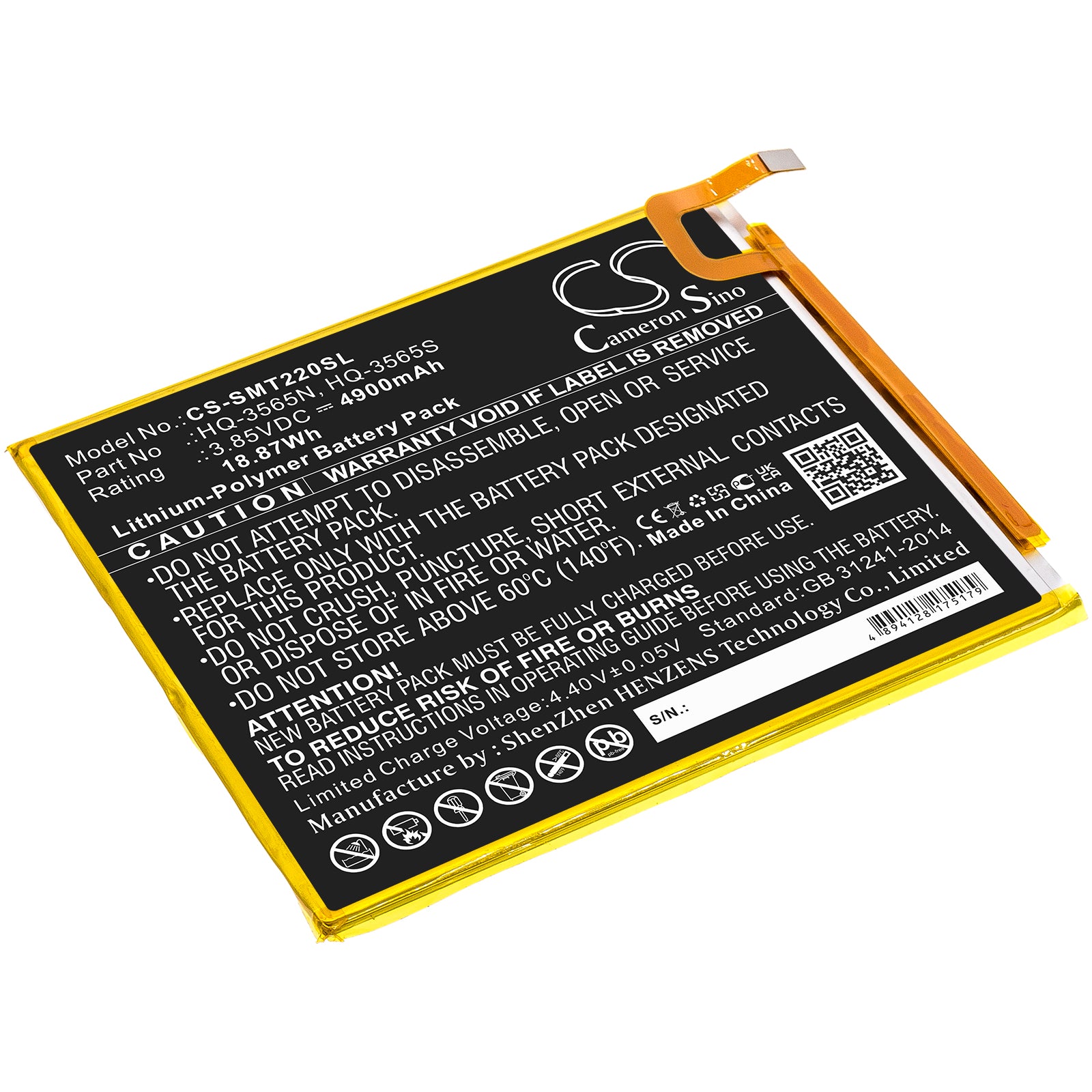 Replacement Battery for Samsung Galaxy Tab A7 Lite – Tablet – 4900mAh / 3.85V - image 1