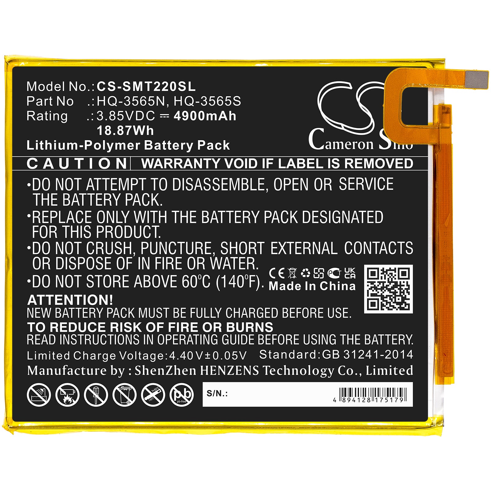 Replacement Battery for Samsung Galaxy Tab A7 Lite – Tablet – 4900mAh / 3.85V - image 3