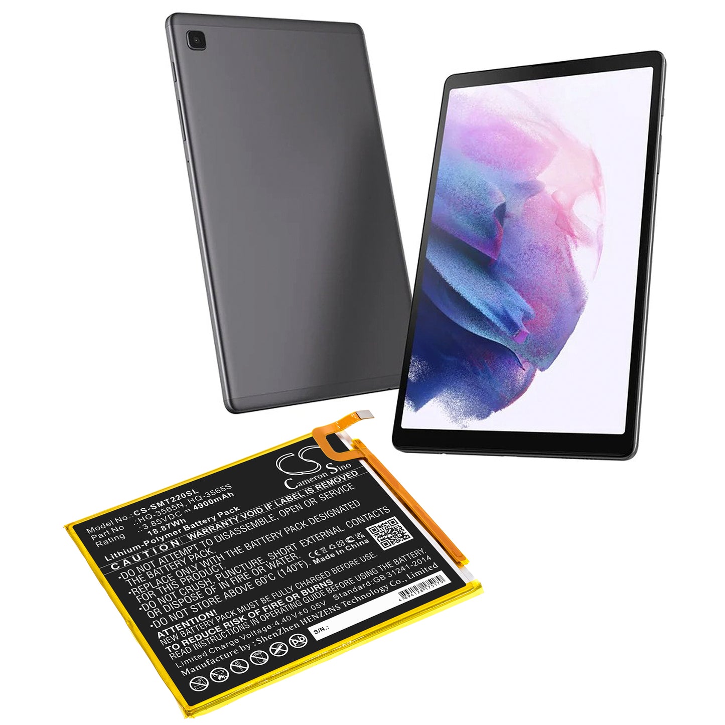 Replacement Battery for Samsung Galaxy Tab A7 Lite – Tablet – 4900mAh / 3.85V - image 5