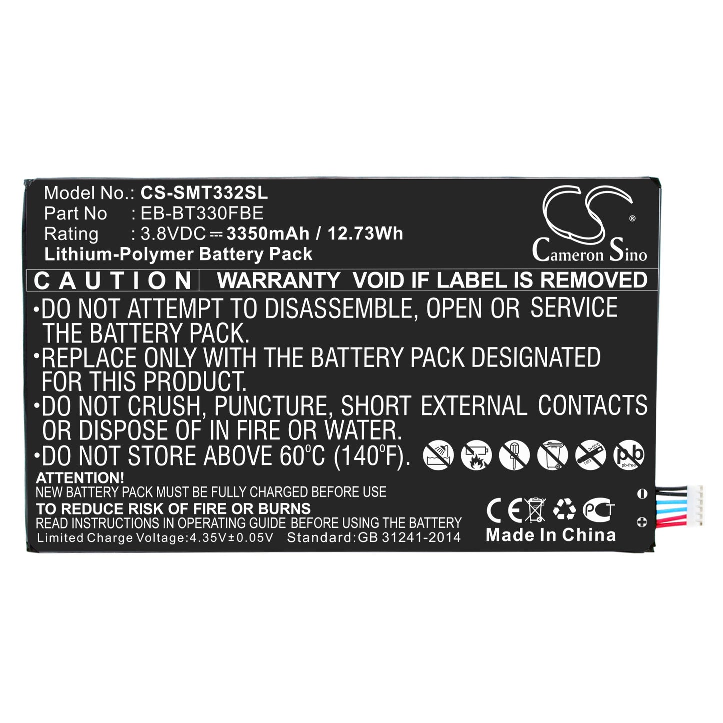 Replacement Battery for Samsung SM-T331 – Tablet – 3350mAh / 3.8V - image 3