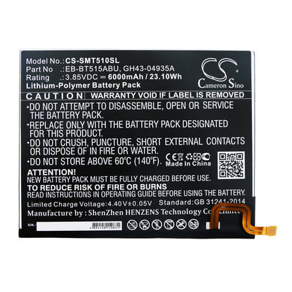 Replacement Battery for Samsung SM-T510 – Tablet – 6000mAh / 3.85V - image 3