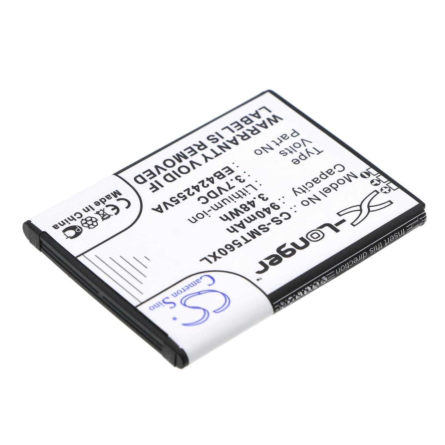 Replacement Battery for USCellular  Character – Mobile, SmartPhone – 940mAh / 3.48Wh / 3.7V