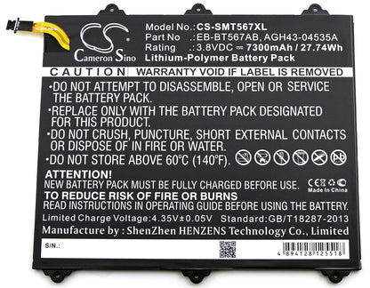 Replacement Battery for Samsung SM-T567 – Tablet – 7300mAh / 3.8V - image 3