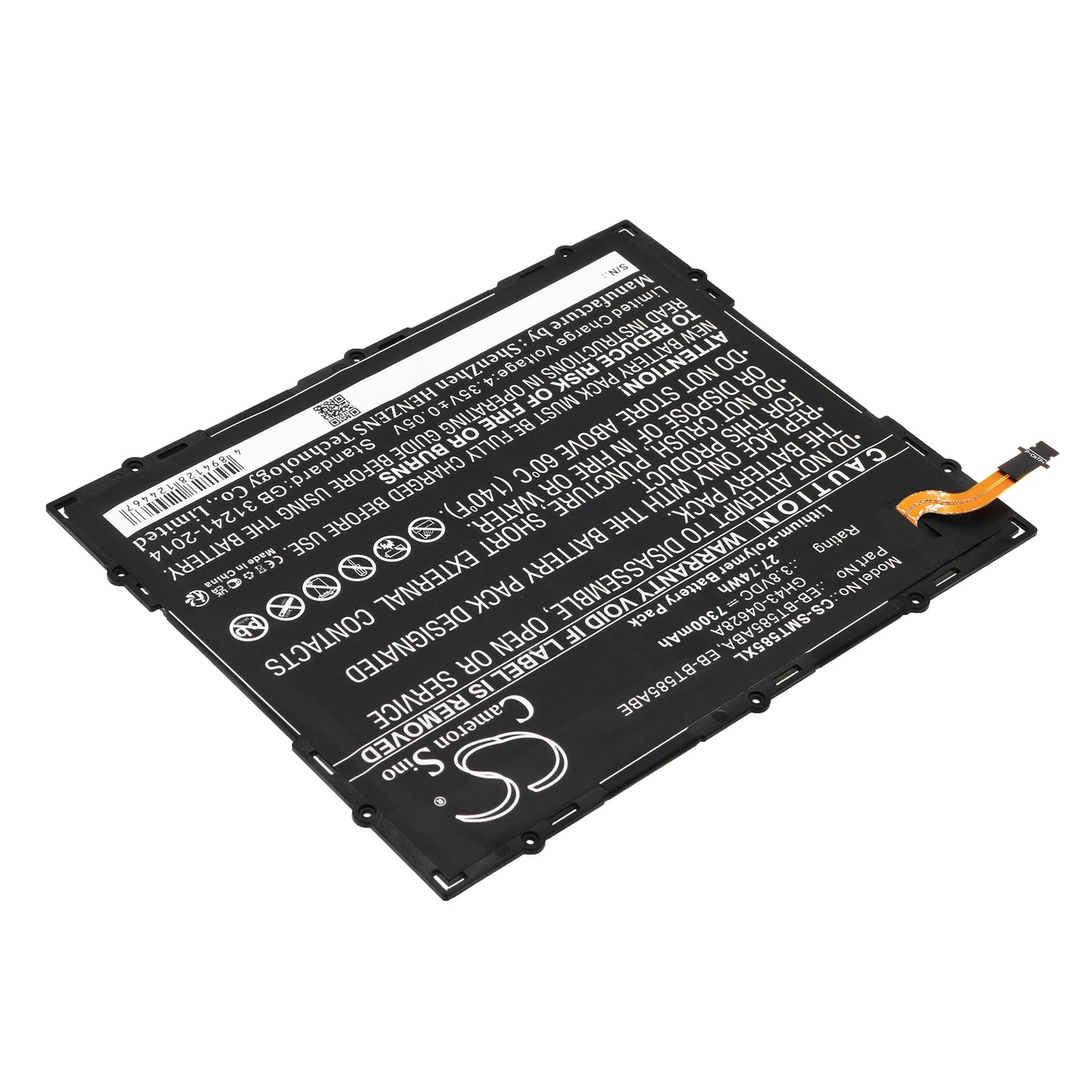 Replacement Battery for Samsung SM-T580 – Tablet – 7300mAh / 3.8V - image 2
