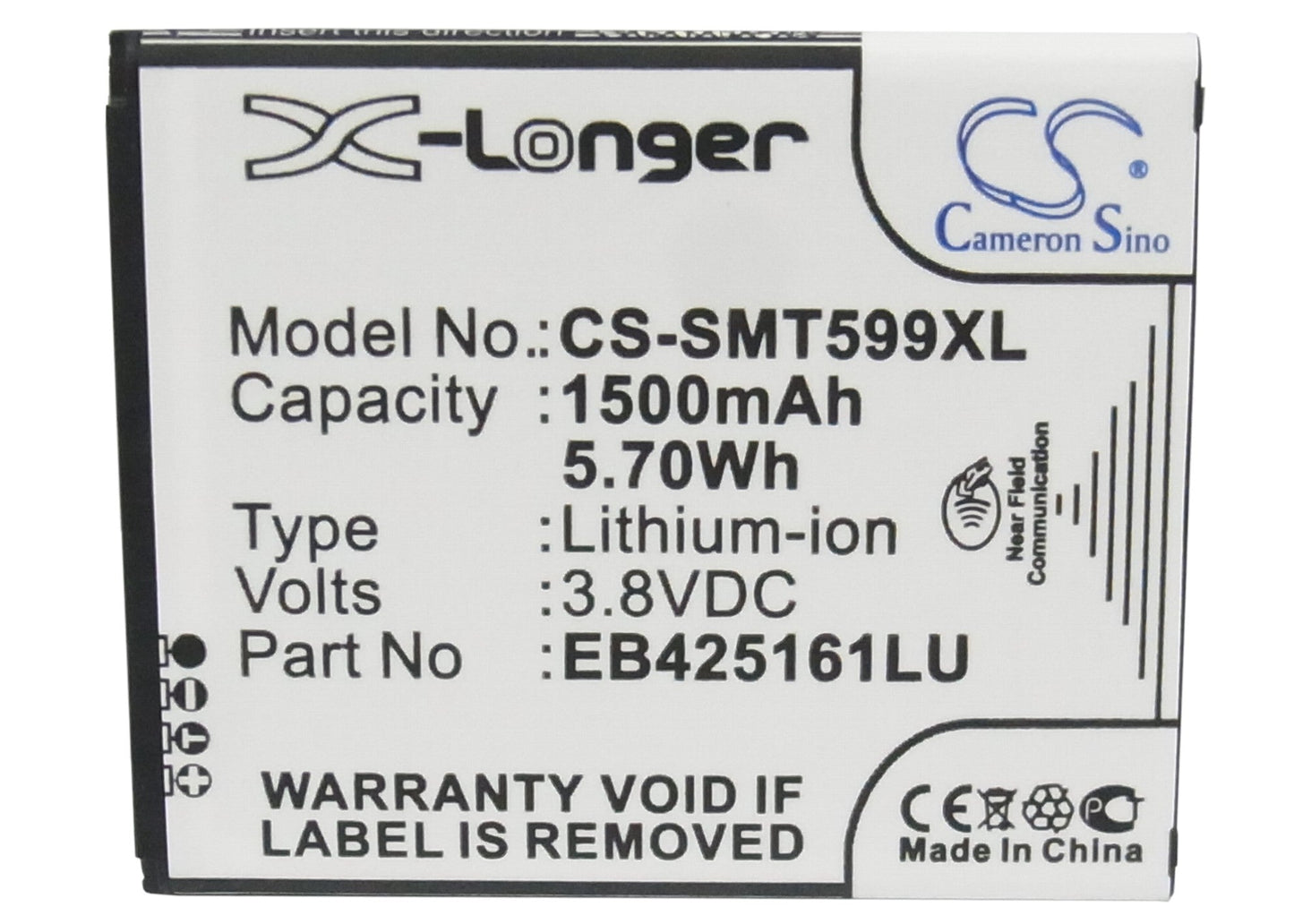 Replacement Battery for Samsung  Galaxy Ace 2 – Mobile, SmartPhone – 1500mAh / 5.70Wh / 3.8V
