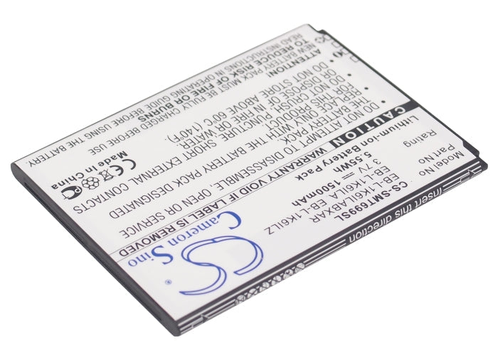 Replacement Battery for Samsung  Galaxy S Blaze Q – Mobile, SmartPhone – 1500mAh/5.55Wh / 3.7V