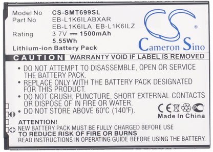 Replacement Battery for T-Mobile  Galaxy Stratosphere 2 – Mobile, SmartPhone – 1500mAh/5.55Wh / 3.7V