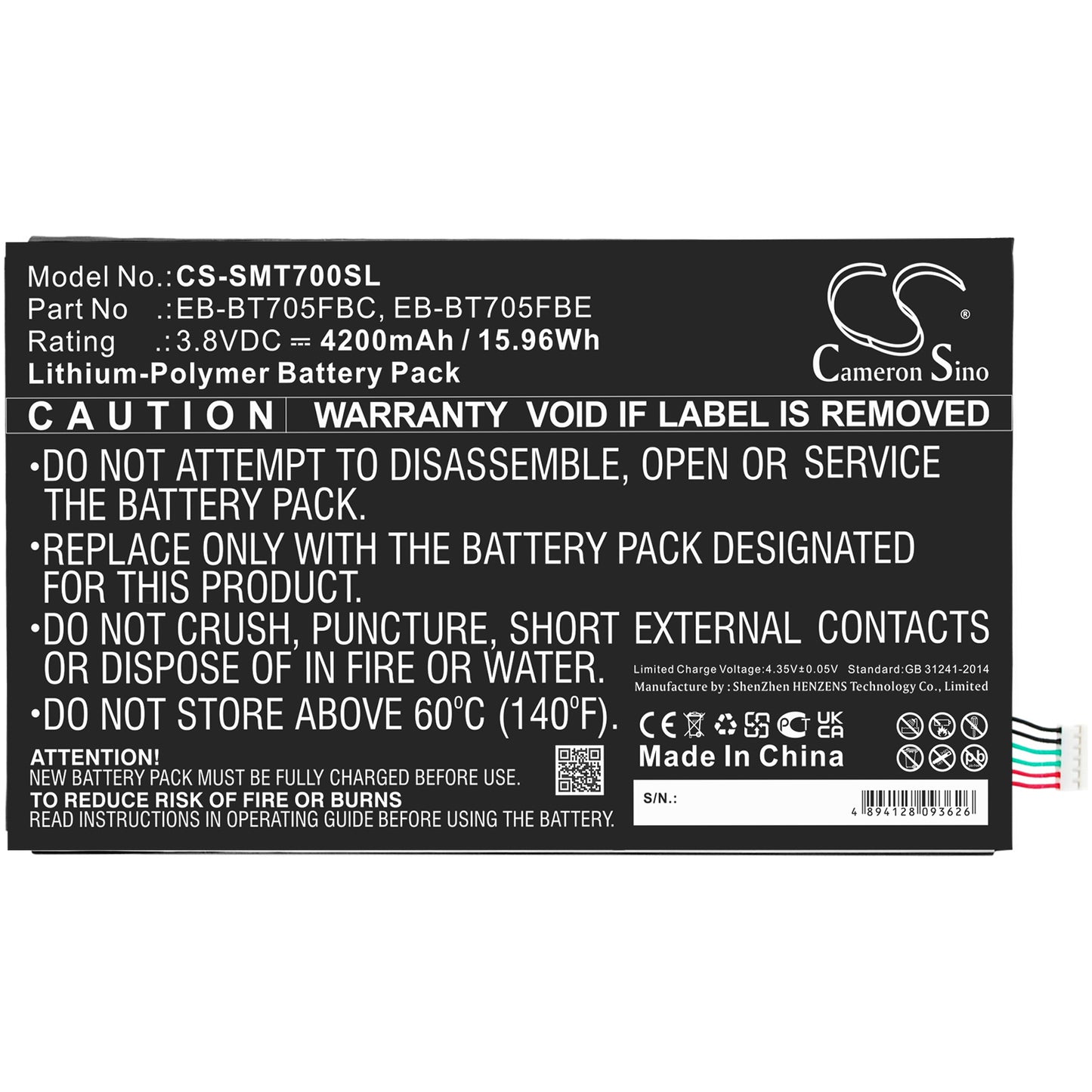 Replacement Battery for Samsung Galaxy Tab S 8.4 – Tablet – 4200mAh / 3.8V - image 3