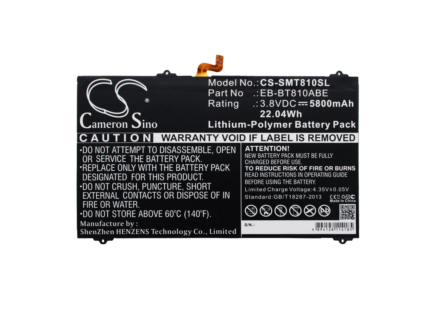 Replacement Battery for Samsung SM-T810 Galaxy Tab S2 9.7 WiFi – Tablet – 5800mAh / 3.8V - image 5