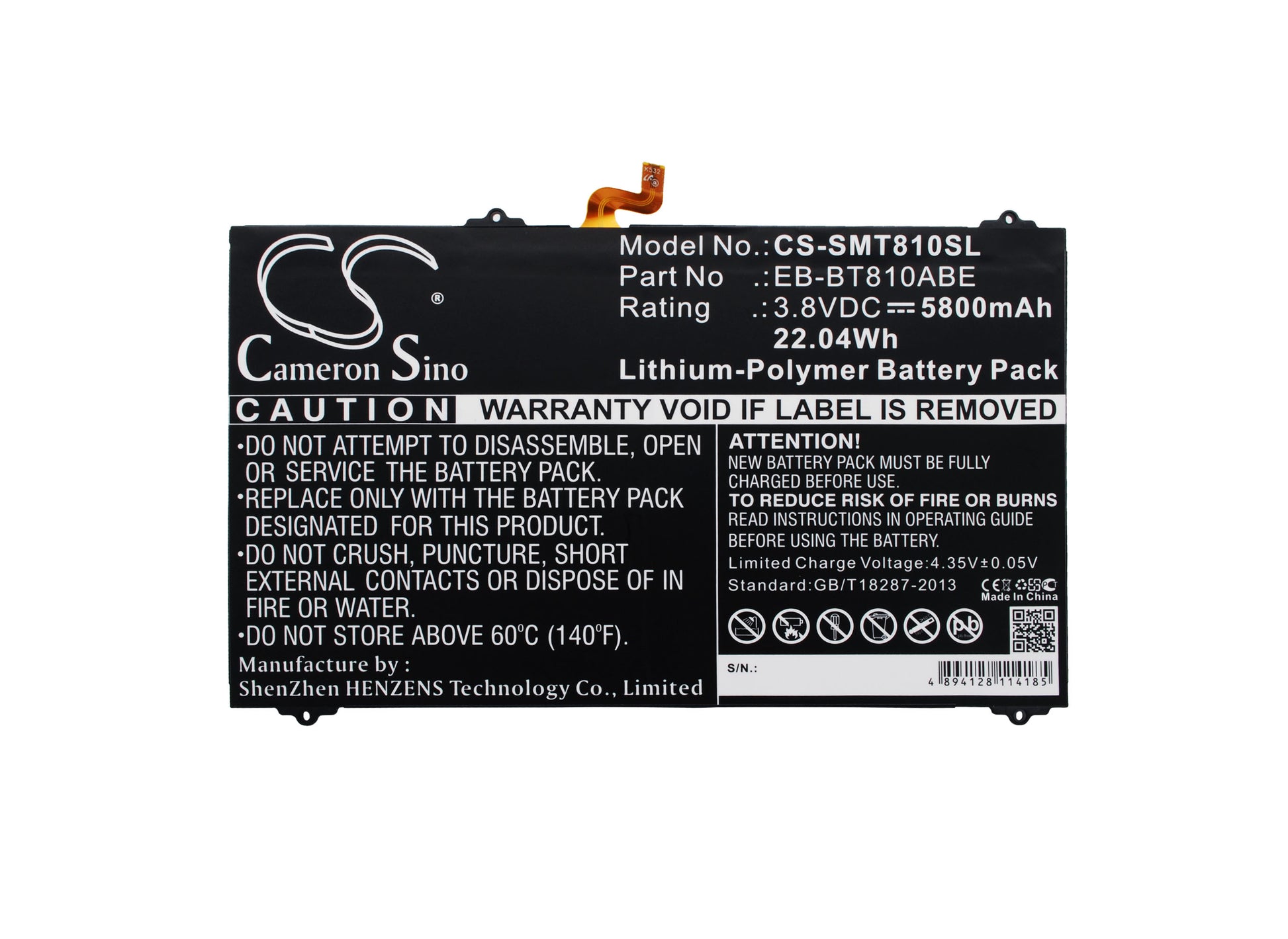 Replacement Battery for Samsung SM-T810 Galaxy Tab S2 9.7 WiFi – Tablet – 5800mAh / 3.8V - image 5