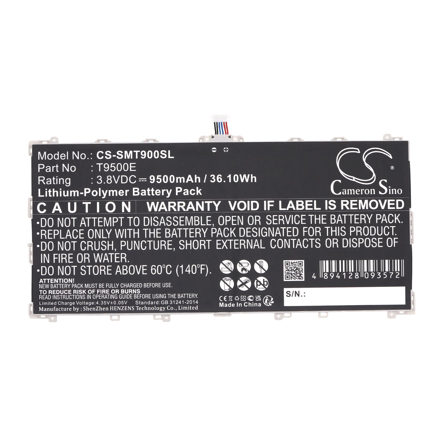 Replacement Battery for Samsung SM-T900 – Tablet – 9500mAh / 3.8V - image 3