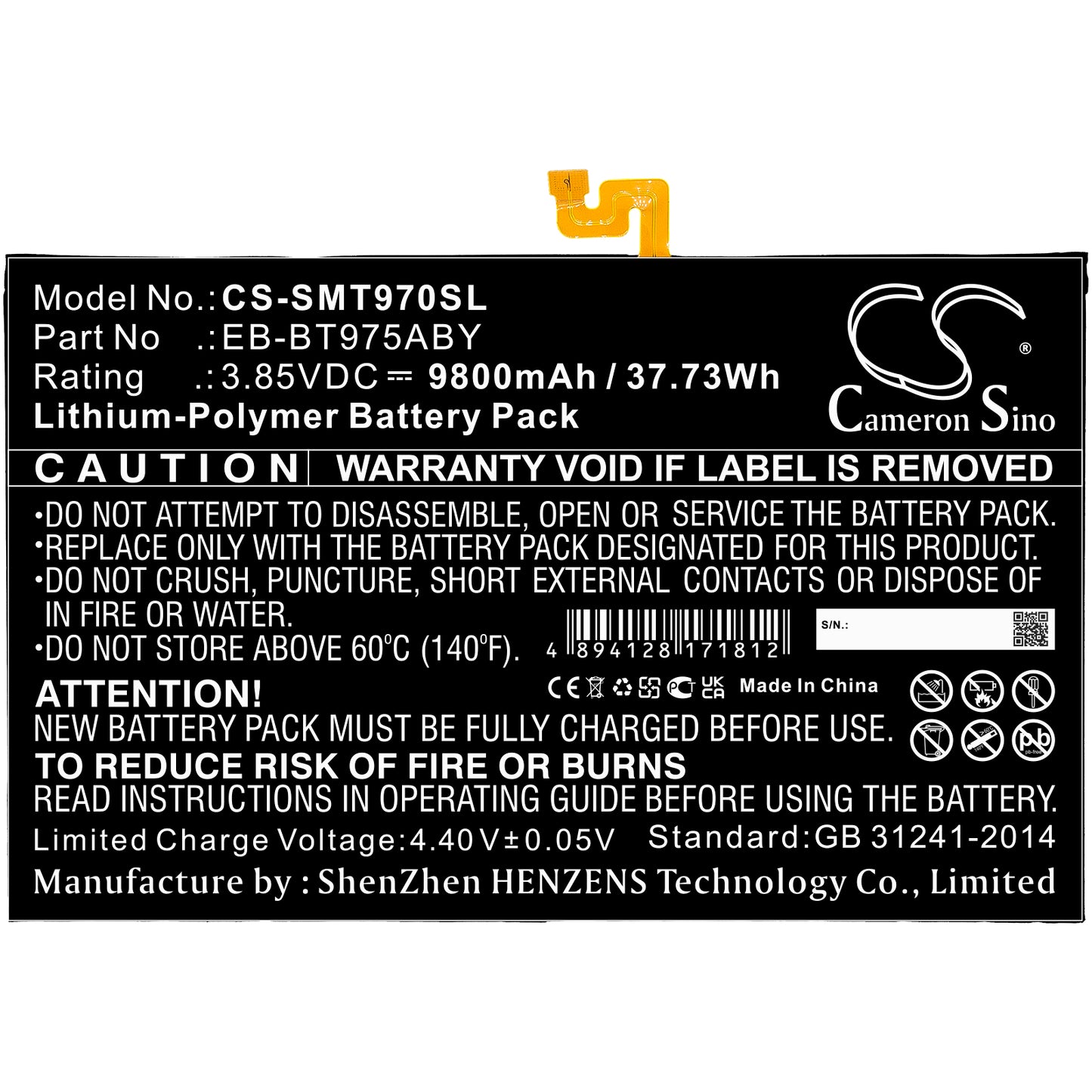 Replacement Battery for Samsung Galaxy Tab S7 Plus 12.4 – Tablet – 9800mAh / 3.85V - image 3