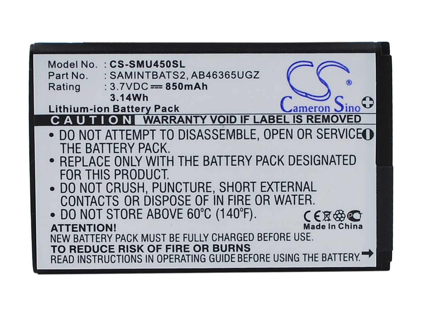 Replacement Battery for Samsung | Verizon SCH-U960 – Mobile, SmartPhone – 850mAh / 3.7V - image 1