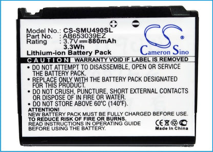 Replacement Battery for Samsung SCH-U900 – Mobile, SmartPhone – 880mAh / 3.7V - image 5