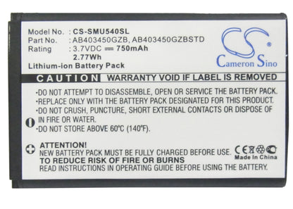 Replacement Battery for Samsung SGH-U540 – Mobile, SmartPhone – 750mAh / 3.7V - image 5