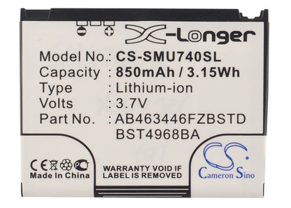 Replacement Battery for Samsung SCH-U740 – Mobile, SmartPhone – 850mAh / 3.7V - image 5