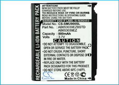 Replacement Battery for Samsung SGH-U900 – Mobile, SmartPhone – 880mAh / 3.7V - image 5