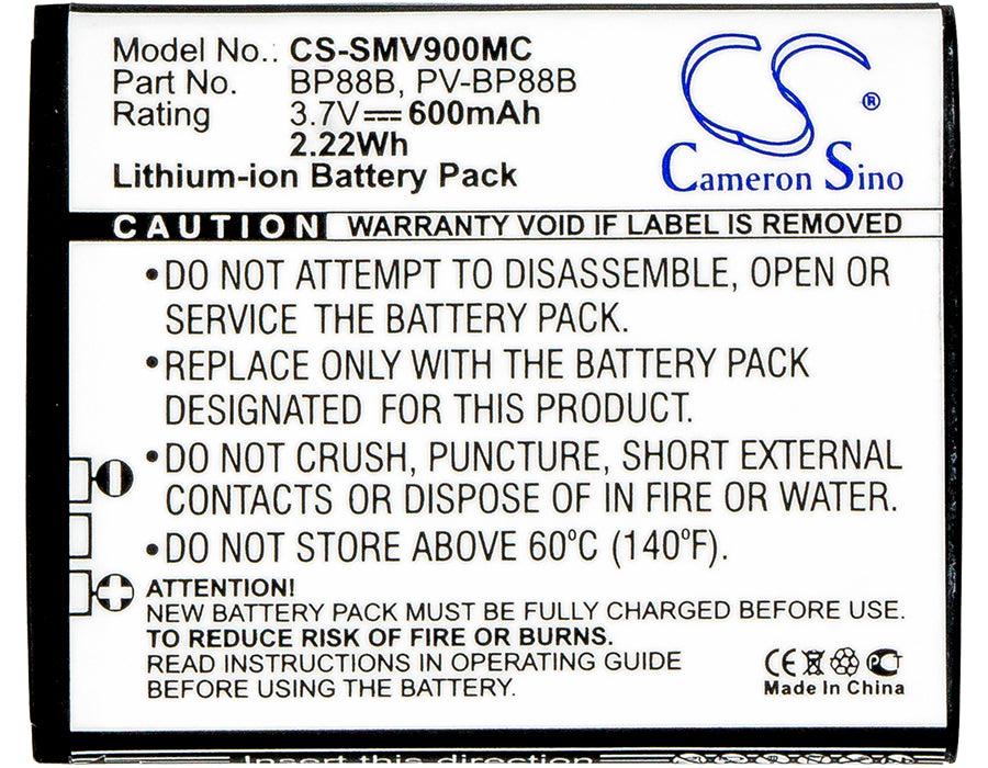 Replacement Battery for Samsung MV900 – Camera – 600mAh / 3.7V - image 5