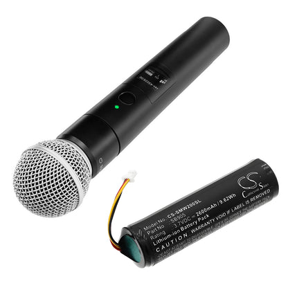 Replacement Battery for Shure MXW Handheld Transmitter – Transmitters & Receiver – 2600mAh / 3.7V