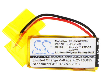 Replacement Battery for Sony  NWZ-W202 – Wireless Headset – 80mAh / 0.30Wh / 3.7V
