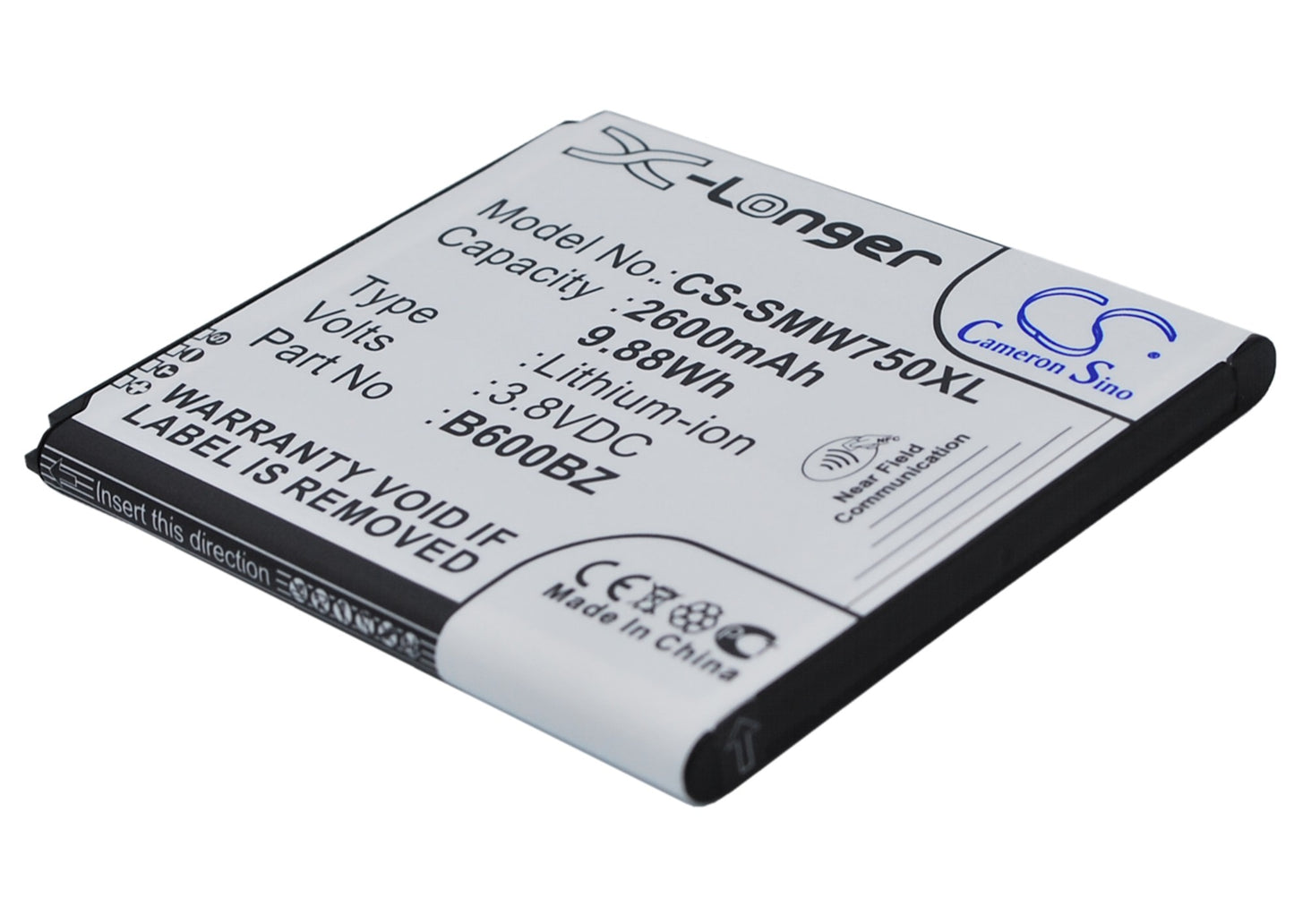 Replacement Battery for Samsung | Verizon SM-W750V – Mobile, SmartPhone – 2600mAh / 3.8V - image 1