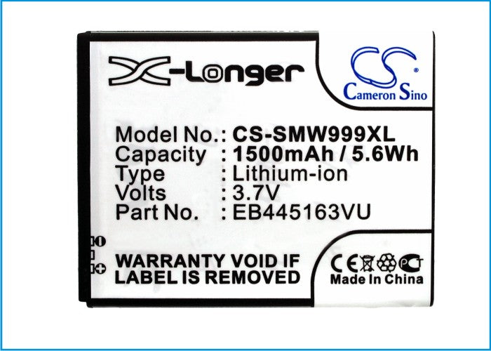 Replacement Battery for Samsung  GT-S7530 – Mobile, SmartPhone – 1500mAh / 5.6Wh / 3.7V