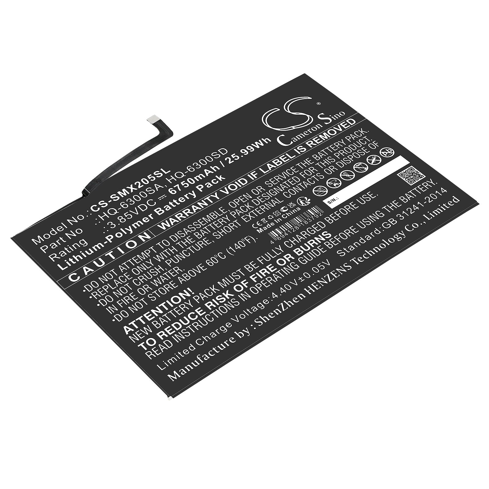 Replacement Battery for Samsung Tab A8 10.5 – Tablet – 6750mAh / 3.85V - image 1