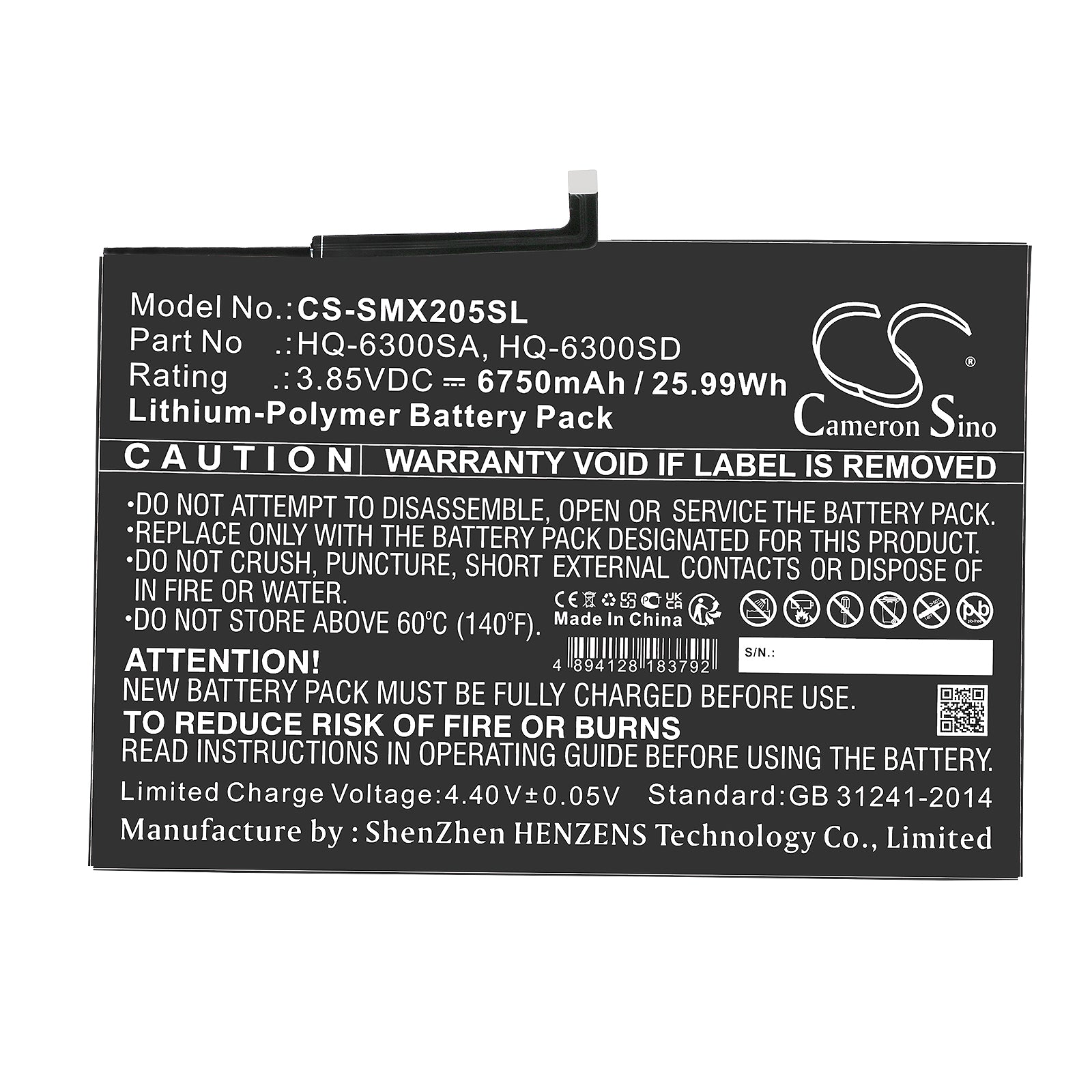 Replacement Battery for Samsung Tab A8 10.5 – Tablet – 6750mAh / 3.85V - image 3