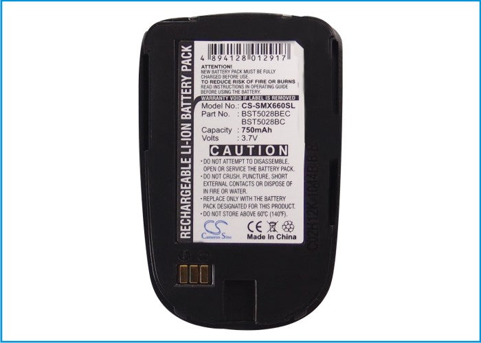 Replacement Battery for Samsung SGH-X668 – Mobile, SmartPhone – 750mAh / 3.7V - image 5