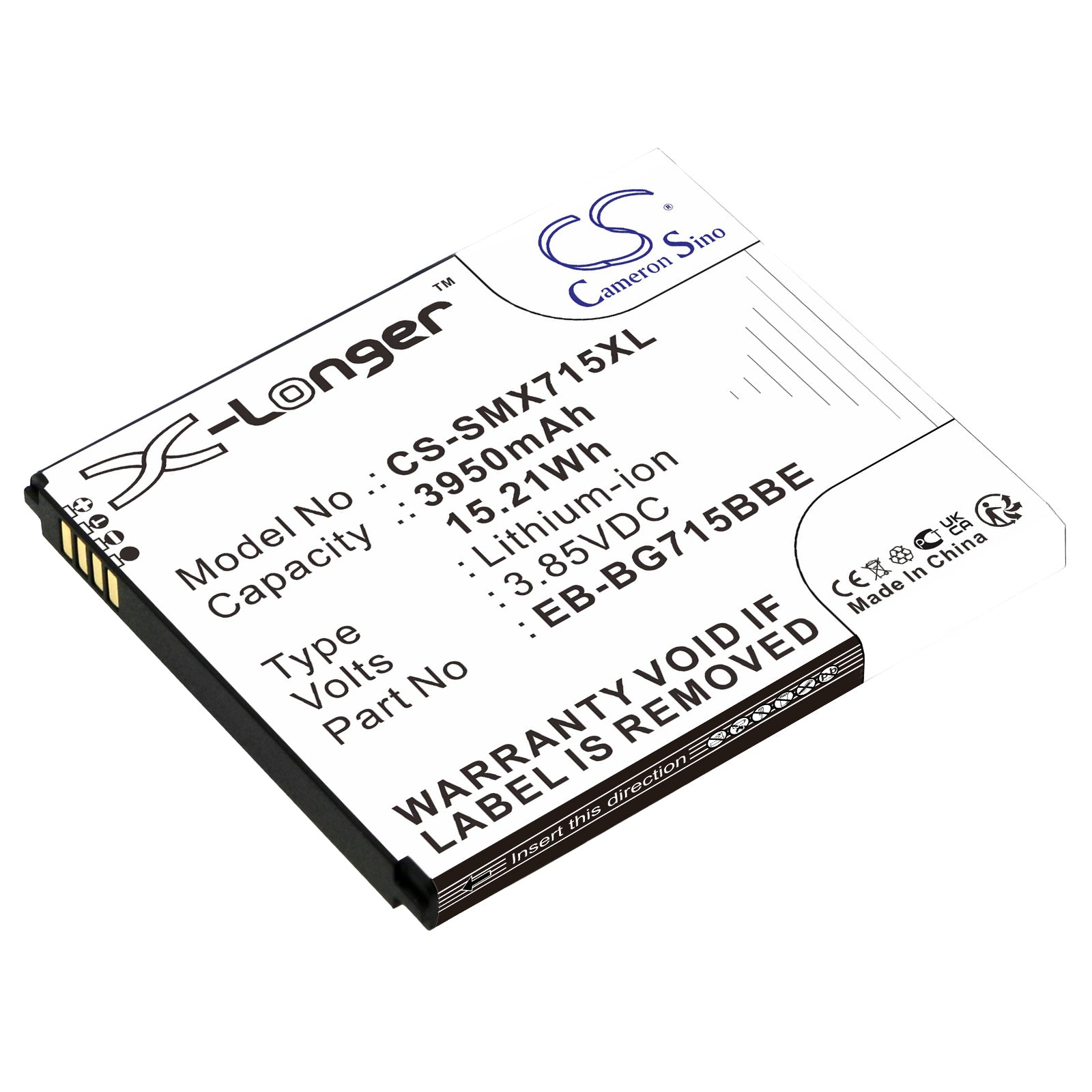 Replacement Battery for Samsung Galaxy Xcover Pro – Mobile, SmartPhone – 3950mAh / 3.85V - image 1