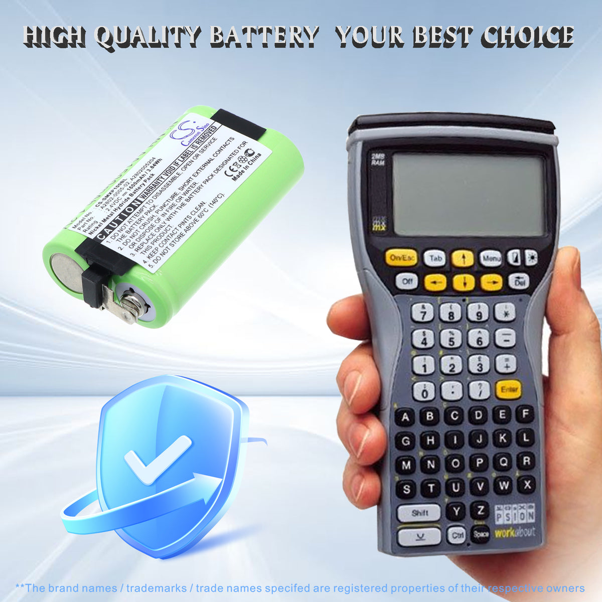 Replacement Battery for Psion | Teklogix Workabout MX Series – Barcode Scanner – 1600mAh / 2.4V