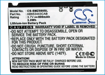 Replacement Battery for Samsung  Behold SGH-T919 – Mobile, SmartPhone – 800mAh/2.96Wh / 3.7V