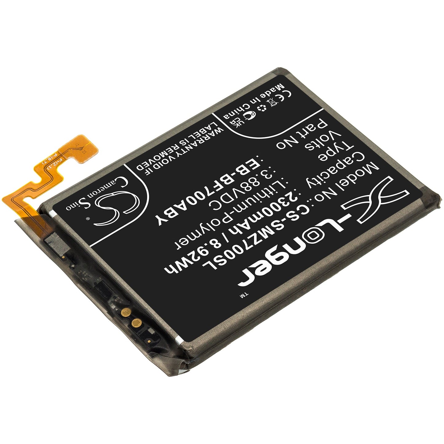 Replacement Battery for Samsung  Galaxy Z Flip – Mobile, SmartPhone – 2300mAh / 8.92Wh / 3.88V