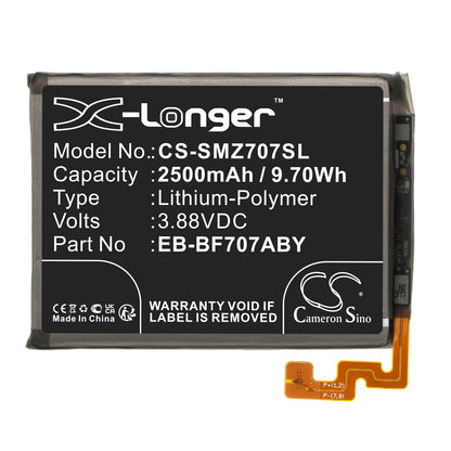 Replacement Battery for Samsung  Galaxy Z Flip 5G – Mobile, SmartPhone – 2500mAh / 9.70Wh / 3.88V