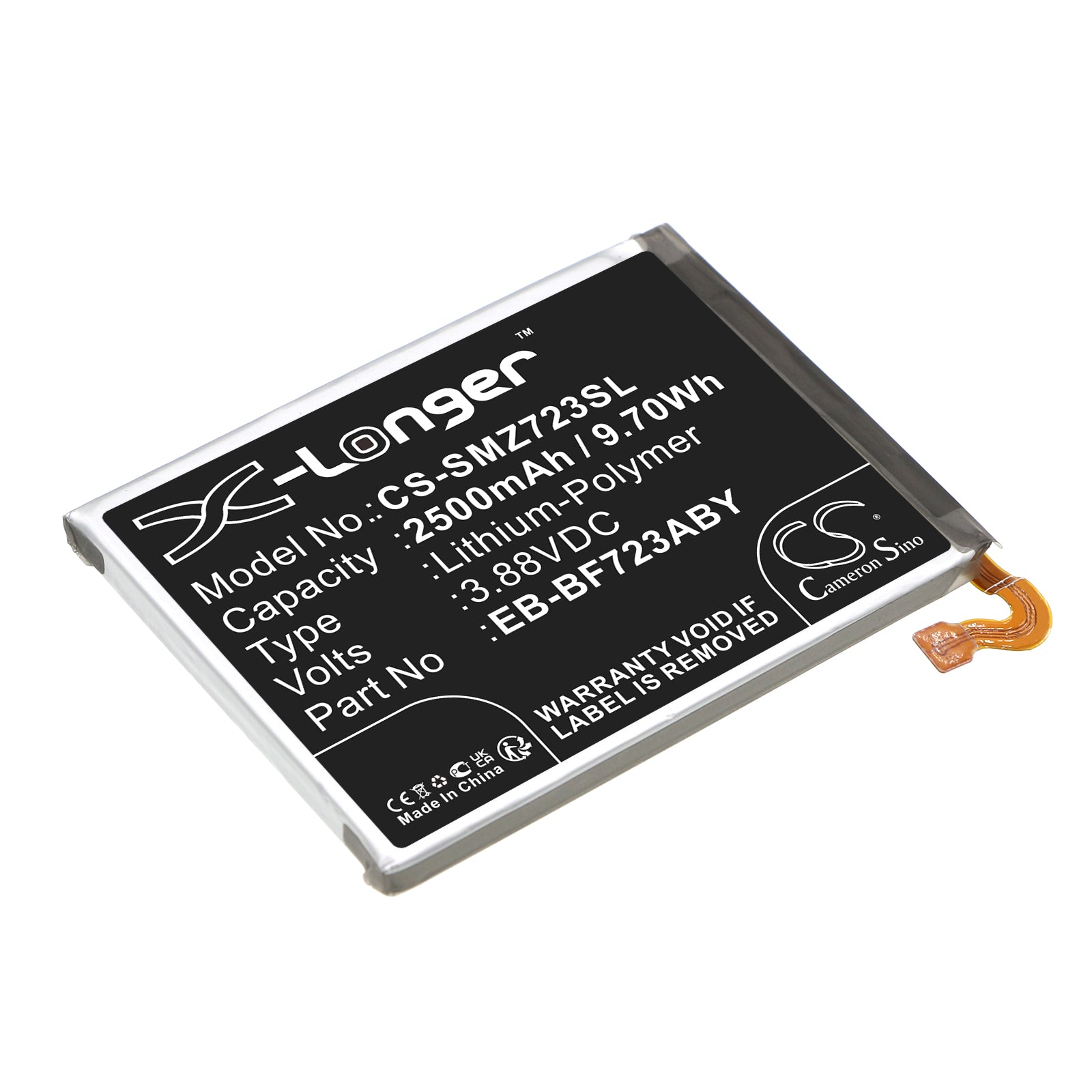 Replacement Battery for Samsung Galaxy Z Flip 4 – Mobile, SmartPhone – 2500mAh / 3.88V - image 1
