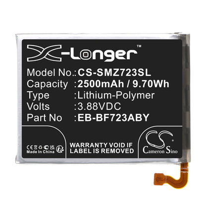Replacement Battery for Samsung  Galaxy Z Flip 4 – Mobile, SmartPhone – 2500mAh / 9.70Wh / 3.88V