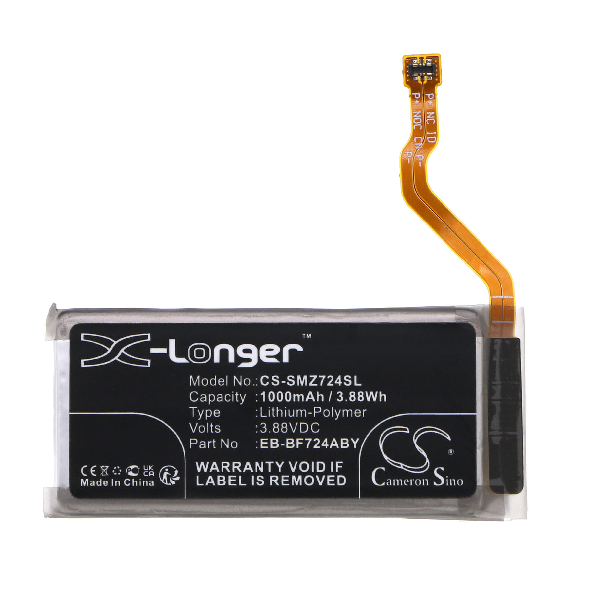 Replacement Battery for Samsung Galaxy Z Flip 4 – Mobile, SmartPhone – 1000mAh / 3.88V