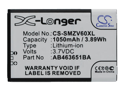 Replacement Battery for Samsung Katalyst T739 – Mobile, SmartPhone – 1050mAh / 3.7V - image 1