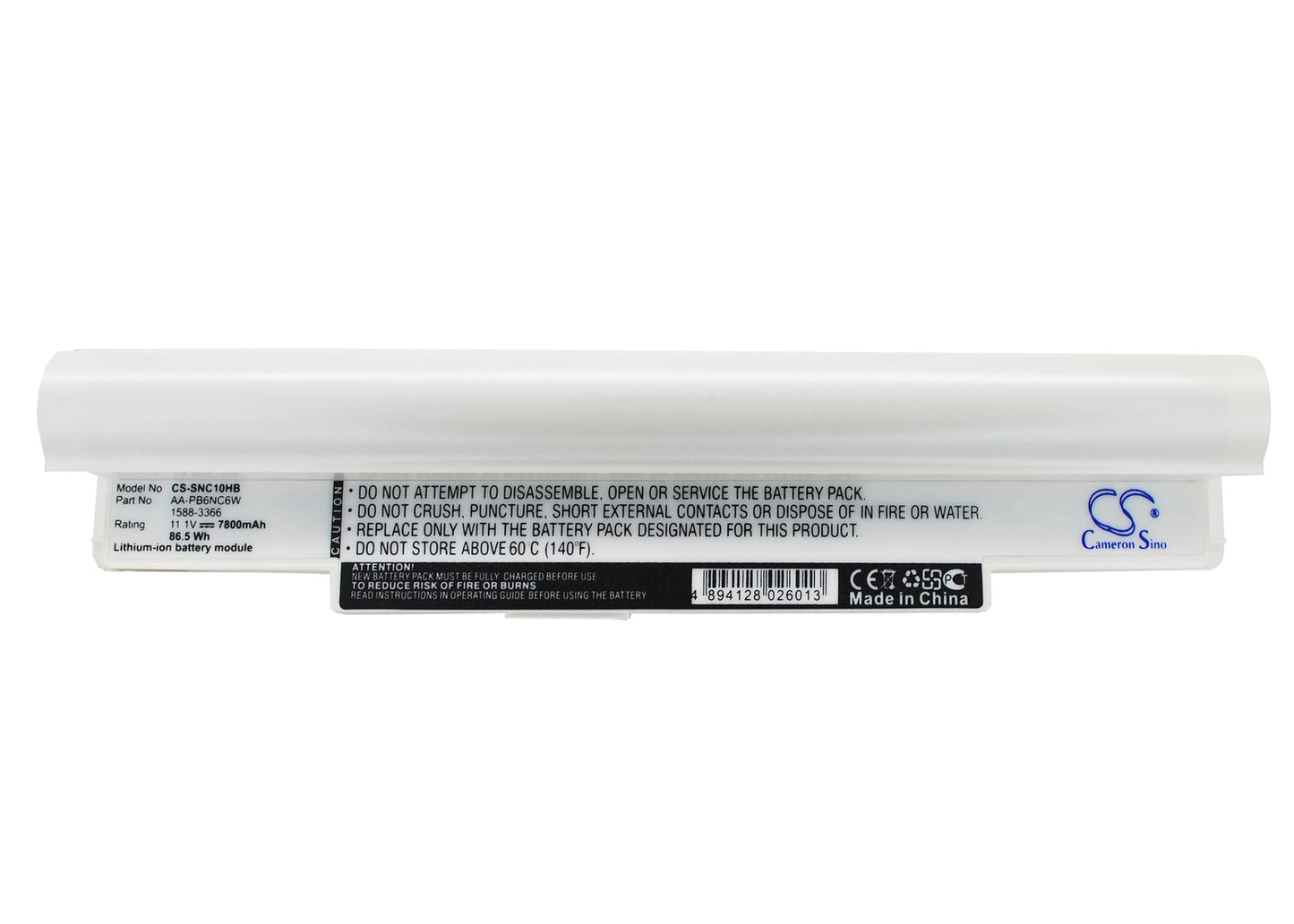 Replacement Battery for Samsung  N110 (black) – Notebook, Laptop – 7800mAh / 11.1V