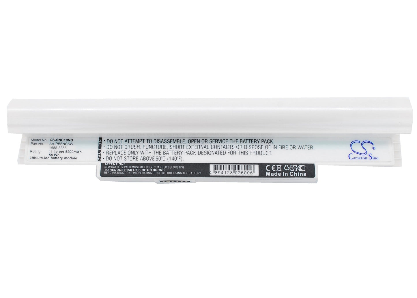 Replacement Battery for Samsung  N110 (black) – Notebook, Laptop – 5200mAh / 11.1V