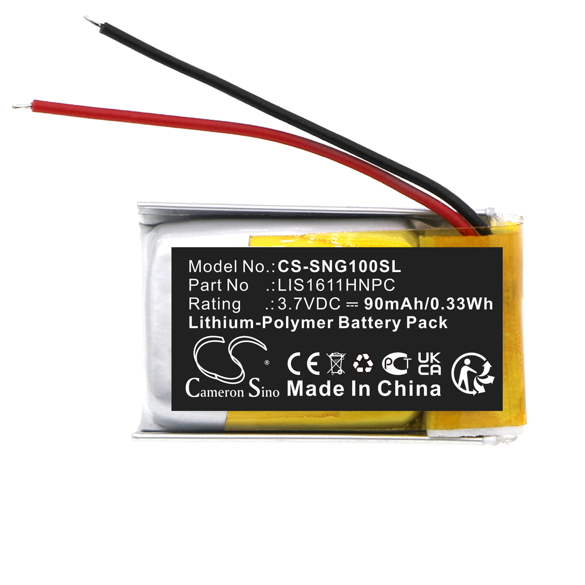 Replacement Battery for Sony CECH-ZEG1U – 3D Glasses – 90mAh / 3.7V