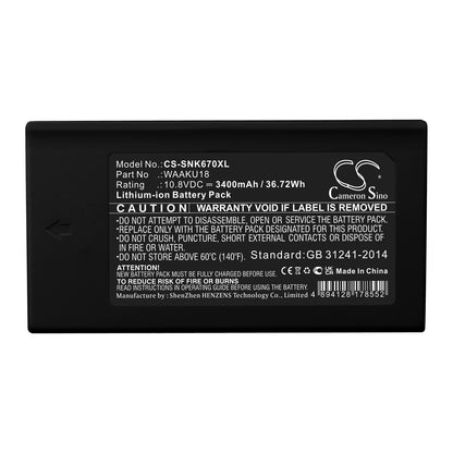 Replacement Battery for Sonel KT-670 – Thermal Camera – 3400mAh / 10.8V