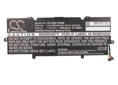 Replacement Battery for Samsung  530U4E – Notebook, Laptop – 7500mAh / 57.00Wh / 7.6V