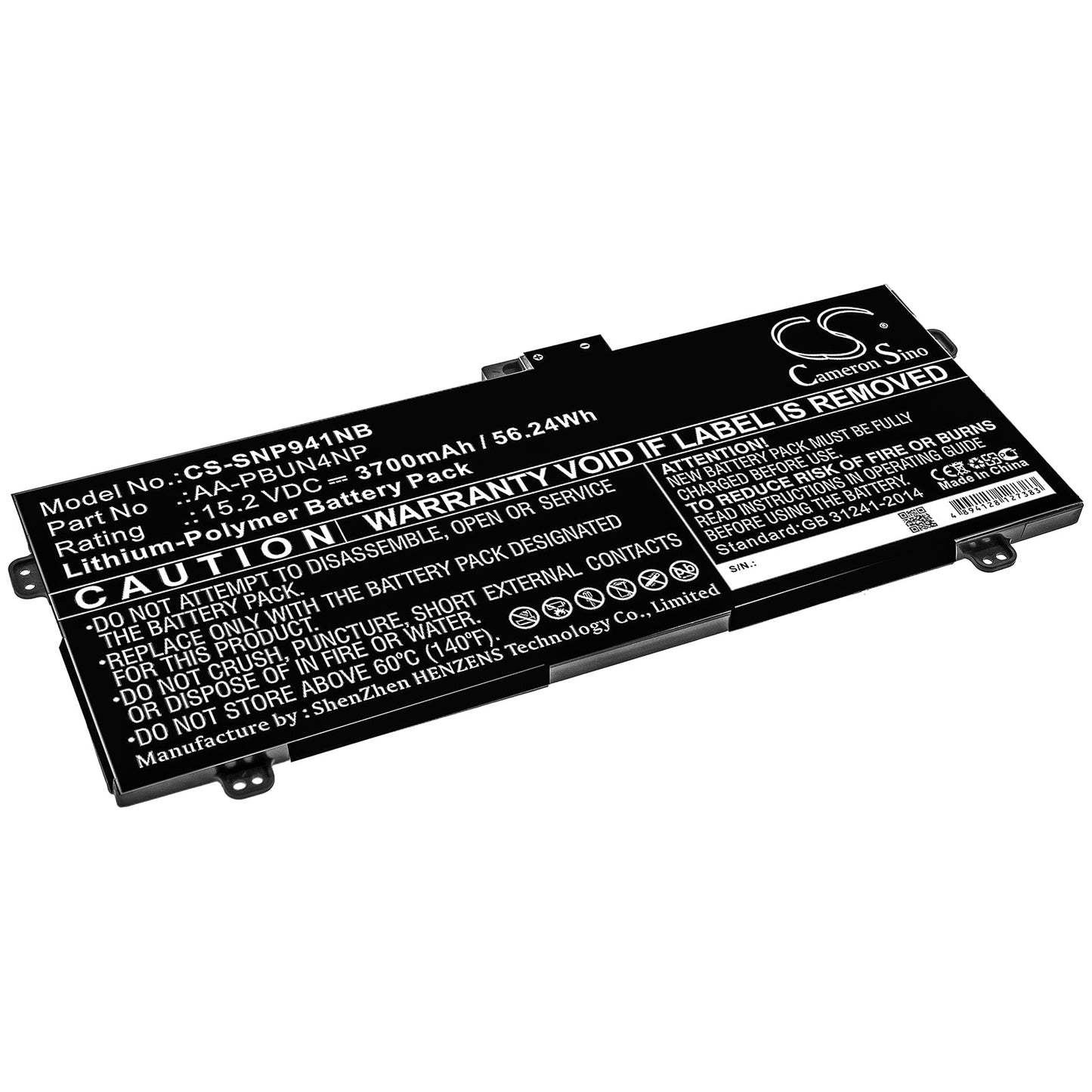 Replacement Battery for Samsung  ATIV Book 9 Pro – Notebook, Laptop – 3700mAh / 56.24Wh / 15.2V