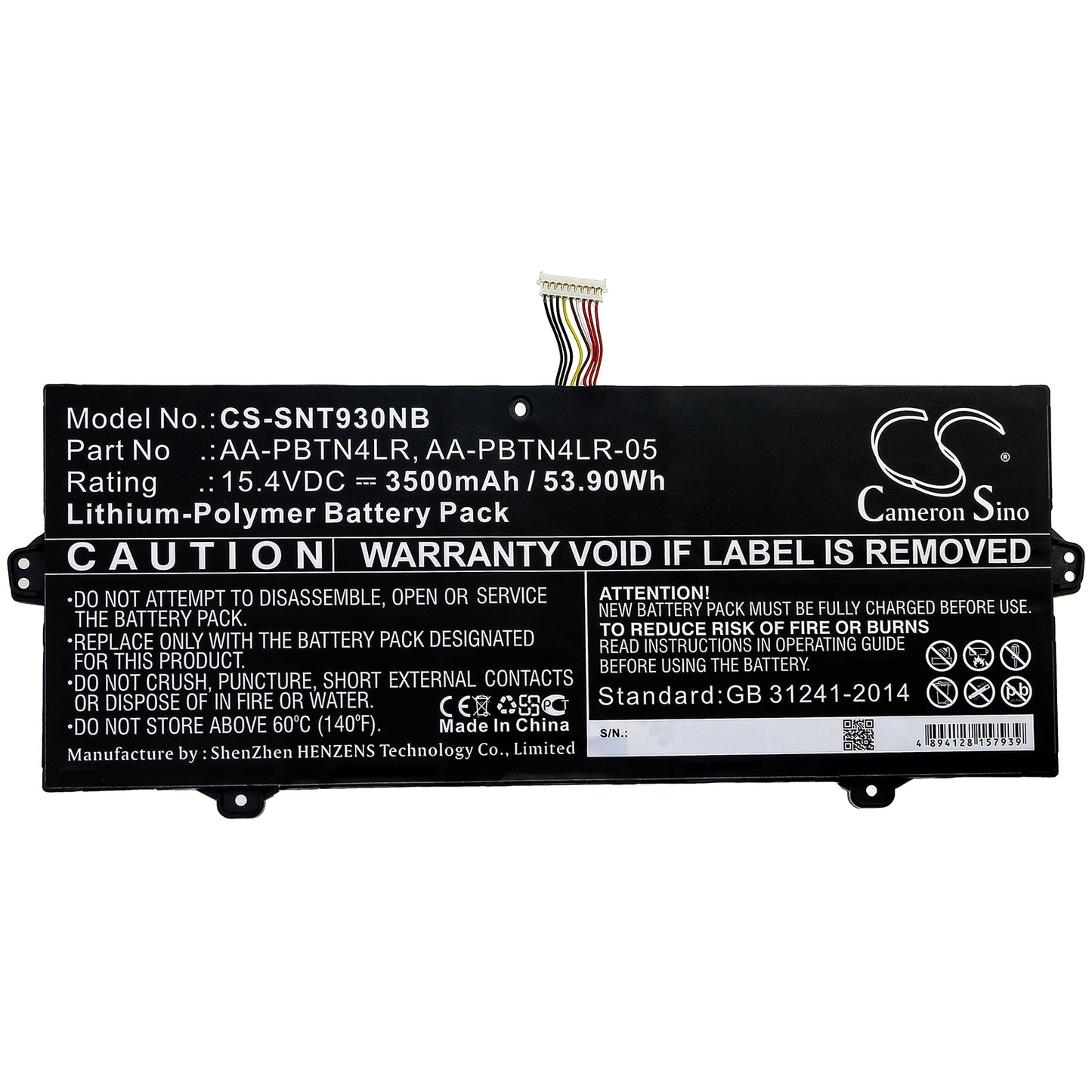 Replacement Battery for Samsung NT930SBE-X716 – Notebook, Laptop – 3500mAh / 15.4V - image 3