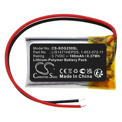 Replacement Battery for Sony TDG-250 – 3D Glasses – 100mAh / 3.7V